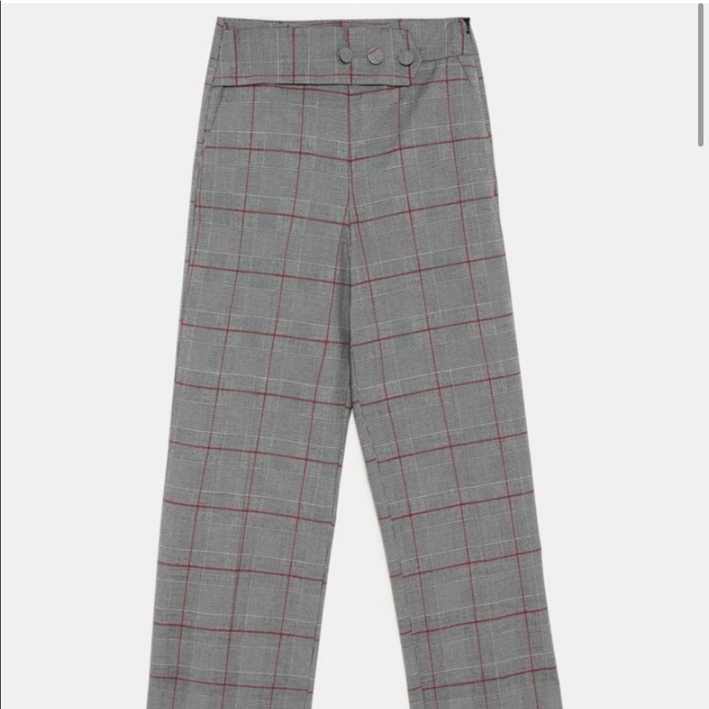 Grey Plaid wide leg culottes Size XS - Picture 10 of 12